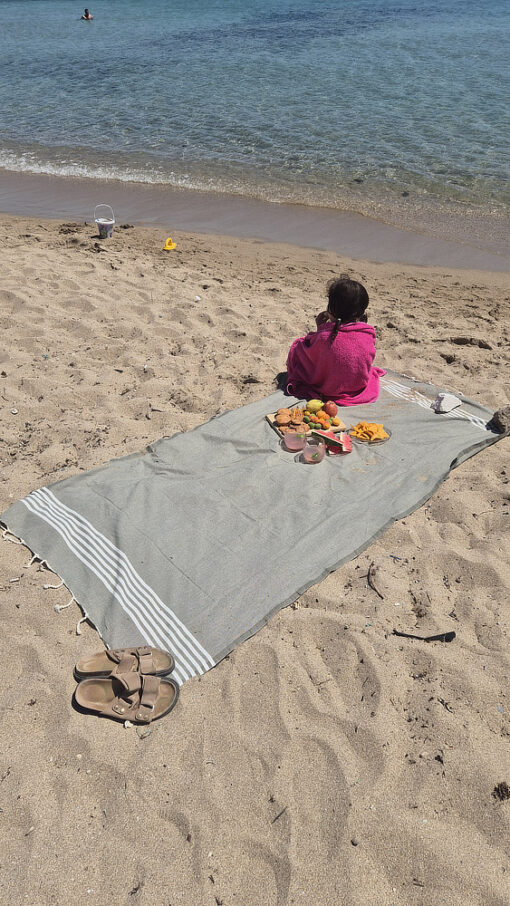hamamdoek katoen olijfgroen strand