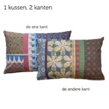 kussen blauw groen bruin boho bold