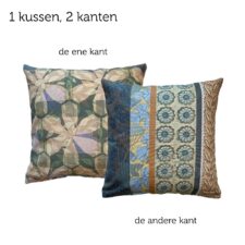 kussen blauw groen Boho Ivy