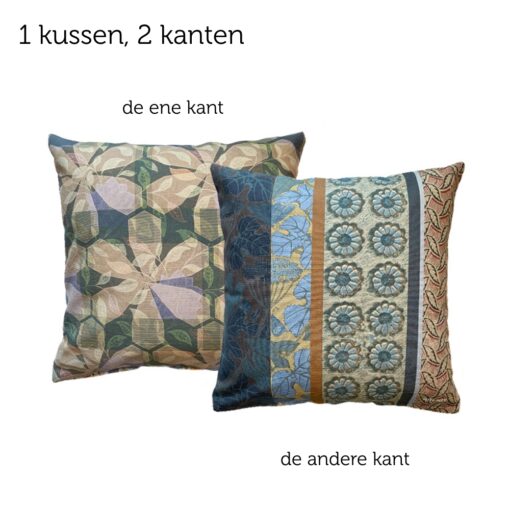 kussen blauw groen Boho Ivy