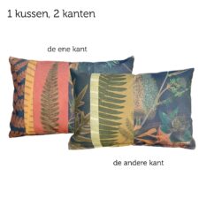 kussen rood blauw Flower Power