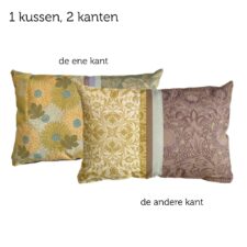 kussen geen aubergine vintage yellow