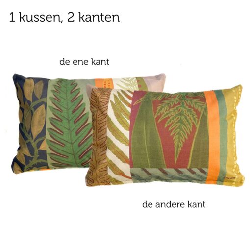 kussen groen oranje blaurita