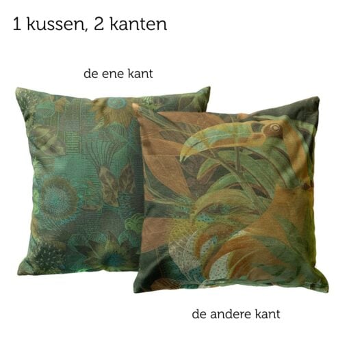 kussen groen toucan Nin Nit