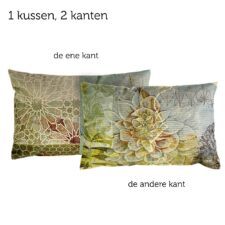 kussen groen blauw bird flower