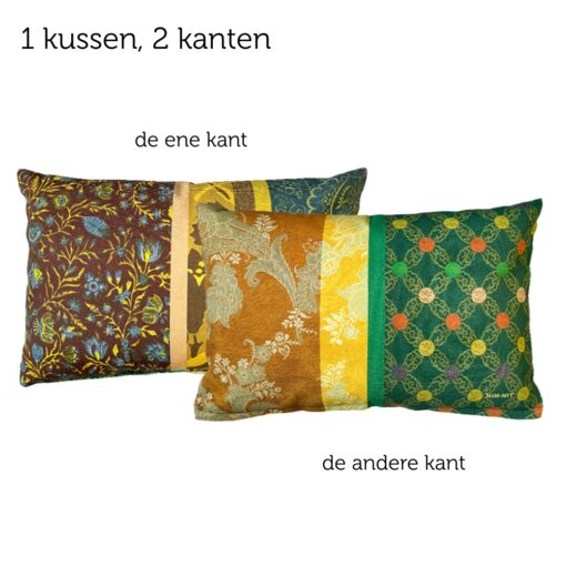 kussen groen geel colors of the past