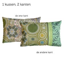 kussen groen lila vintage flow
