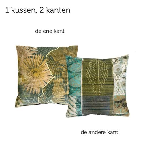 kussen groen turquoise leef nature