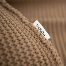 gebreid kussen lichtbruin vierkant moyha nice light brown