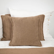 kussen lichtbruin gebreid vierkant moyha nice light brown