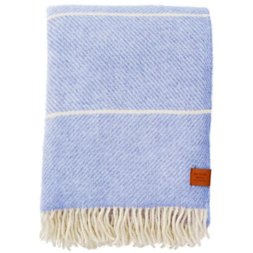 plaid blauw recycled wol klippan frank infinite blue