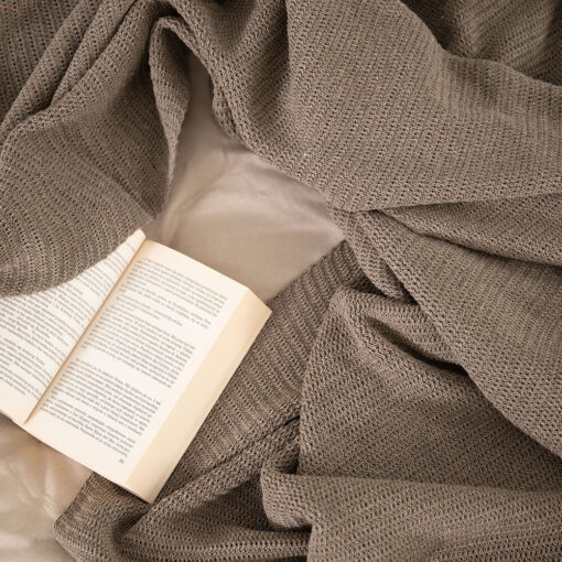 plaid bruin gebreid katoen moyha close to nature brown