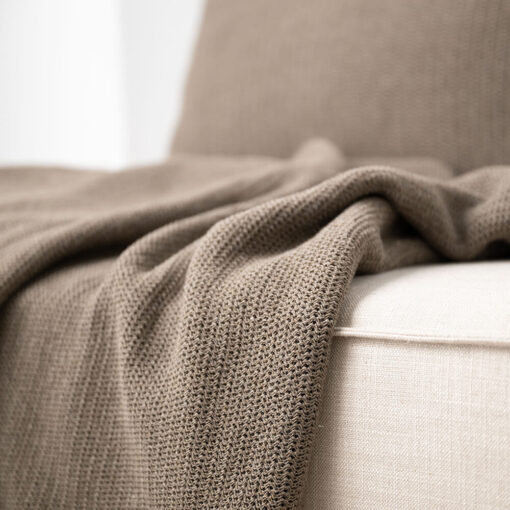 plaid bruin katoen gebreid moyha close to nature brown