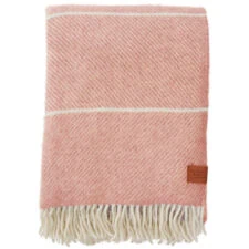 plaid zalmroze recycled wol klippan frank salmon pink