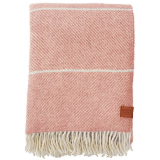 plaid zalmroze recycled wol klippan frank salmon pink