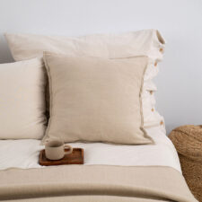 wollen kussen beige vierkant groot moyha wool beige 60-60