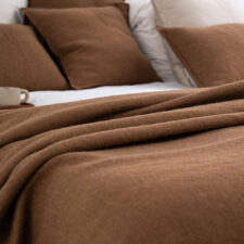 wollen sprei bruin moyha wool hazelnut