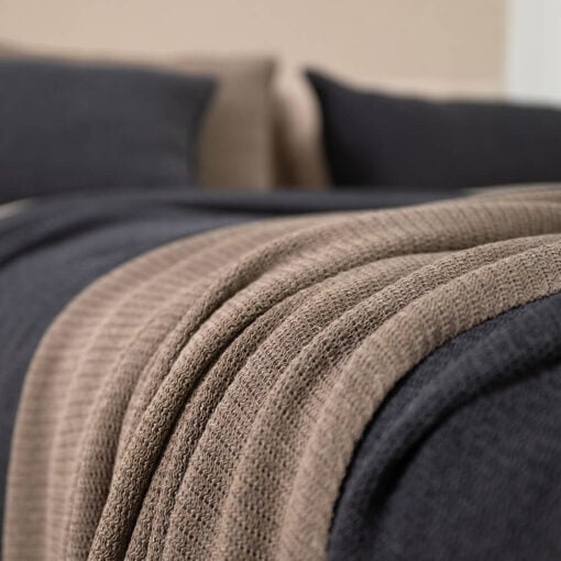 woonplaid bruin katoen gebreid moyha close to nature brown