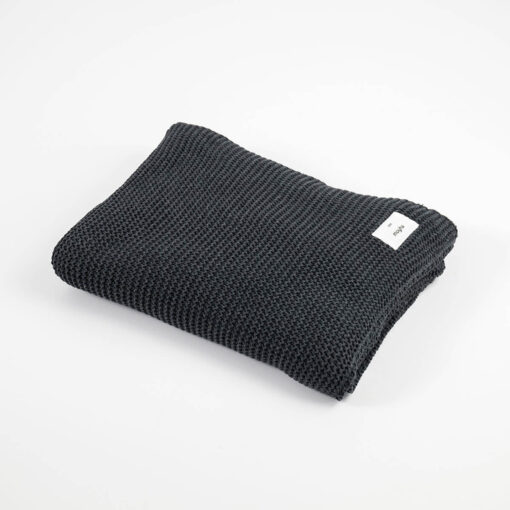 woonplaid grafiet gebreid katoen moyha lazy morning graphite
