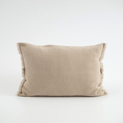 beige wollen kussen moyha herringbone beige