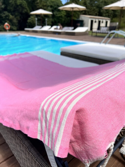 hamamdoek katoen roze lantara provence