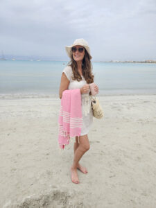 hamamdoek katoen roze strand lantara provence roze