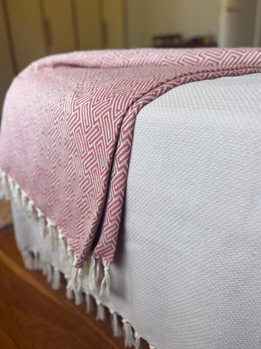 katoenen plaid grand foulard terracotta lantara athene terra