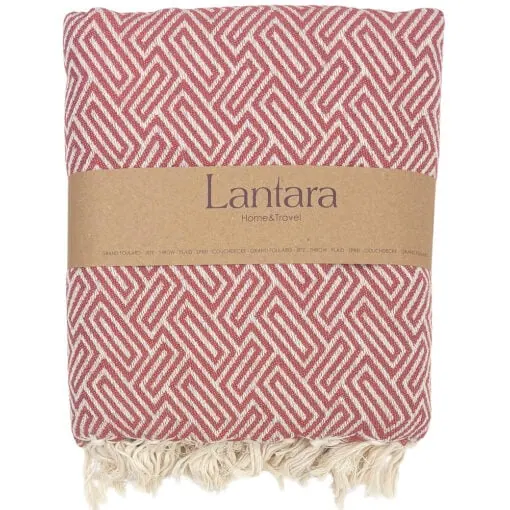 plaid grand foulard terracotta katoen lantara athene terra