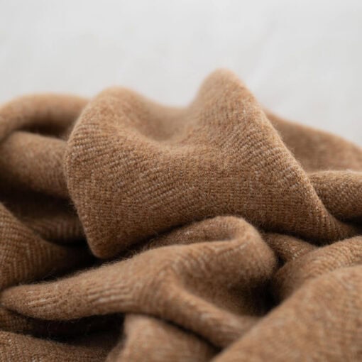 woondeken bruin wol moyha herringbone hazelnut