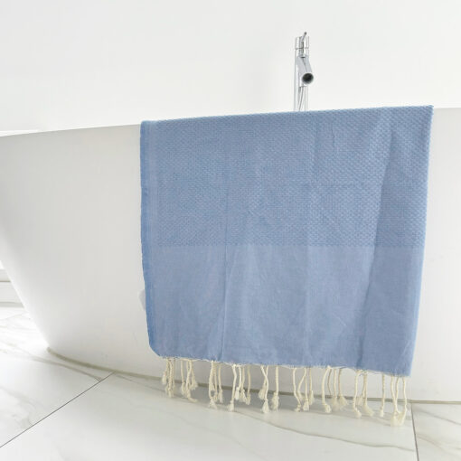 hamamdoek lichtblauw katoen lantara wafel blue de provence