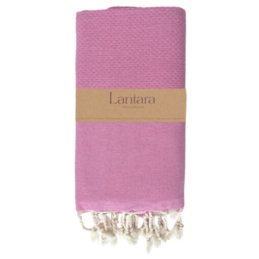hamamdoek roze katoen lantara wafel