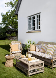 sierkussen okergeel katoen vierkant bungalow calla honey