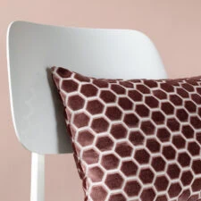 vierkant sierkussen rood velvet velours raaf sinbad brique