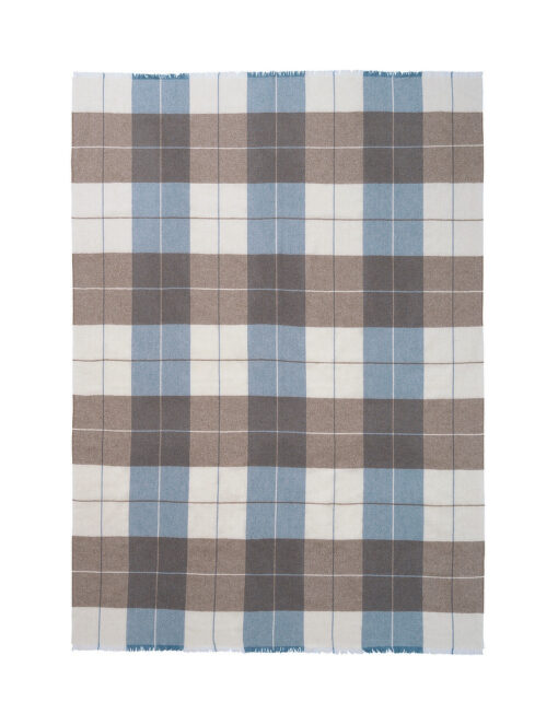 plaid blauw beige bruin geblokt alpacawol elvang scotch blue