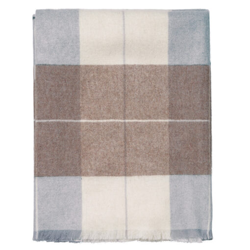 plaid grijs beige bruin blokken alpacawol elvang scotch grey