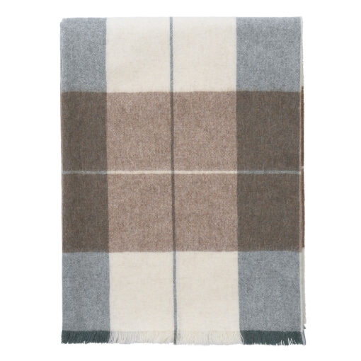 plaid groen beige bruin blokken alpacawol elvang scotch green