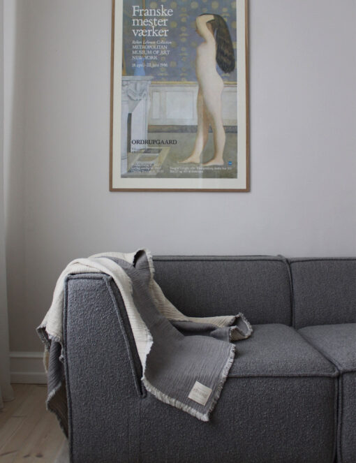 Plaid grijs van katoen elvang thyme grey
