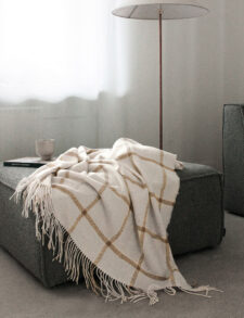 ivoorwitte plaid met ruiten alpacawol elvang tartan ivory