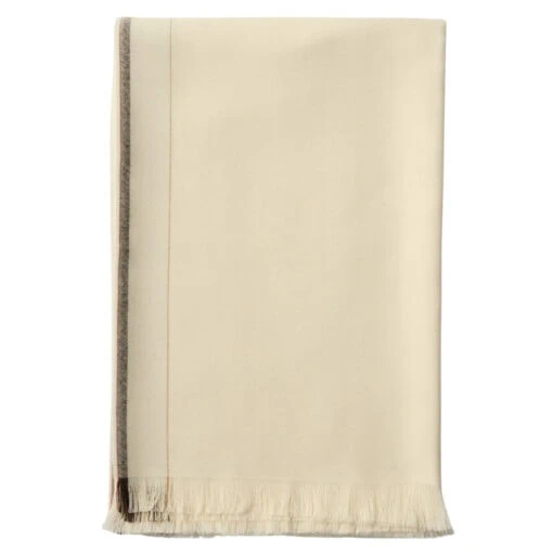 plaid off white alpacawol elvang ecru white