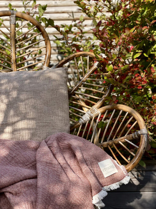 steenrode katoenen plaid elvang thyme rusty red