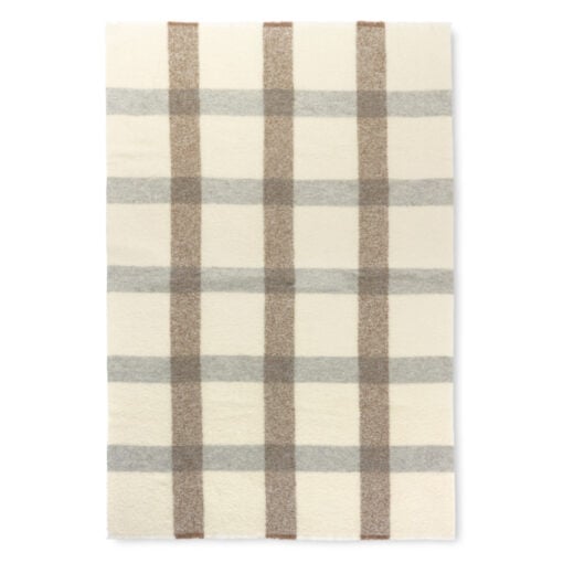 woondeken ivoor bruin grijs ruiten alpacawol elvang lava ivory mocca grey