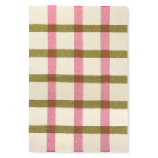 woondeken ivoor roze groen ruiten alpacawol elvang lava ivory pink green