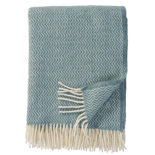 plaid blauw lamswol klippan sorbet silky blue