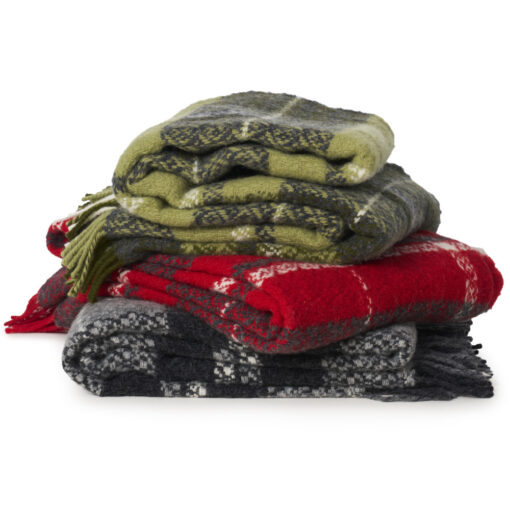 geruite plaids van lamswol klippan snuggle