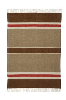 gestreepte plaid bruin beige rood wol Gotland Stripe Brown Beige Red