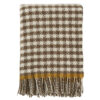 plaid bruin lamswol pied de poule klippan dogtooth mud mustard