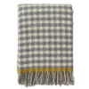 plaid grijs lamswol pied de poule klippan dogtooth grey yellow