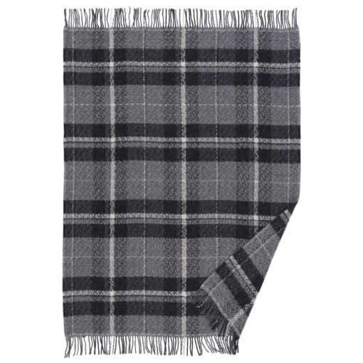 plaid grijs ruiten lamswol klippan snuggle grey