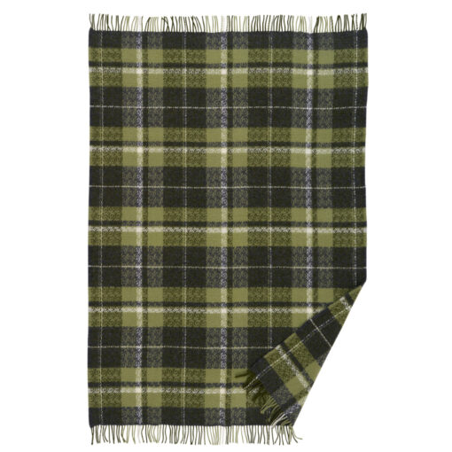 plaid groen ruiten lamswol klippan snuggle green