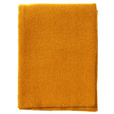plaid okergeel wol klippan boucle ochre